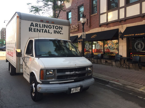 Arlington Rental Truck crew at Taste of Arlington Heights setup 2019