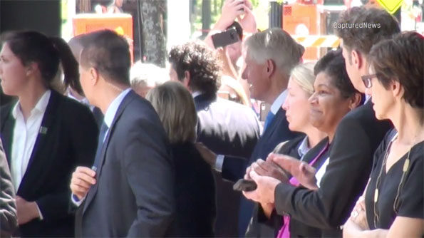 Bill Clinton in Arlington Heights for a memorial service at the Metropolis Ballroom the same morning that the death of Jeffrey Epstein was announced on August 10, 2019