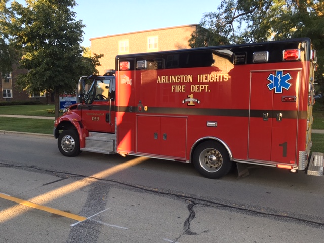 Ambulance 1 at Dryden Place Apartments Fire