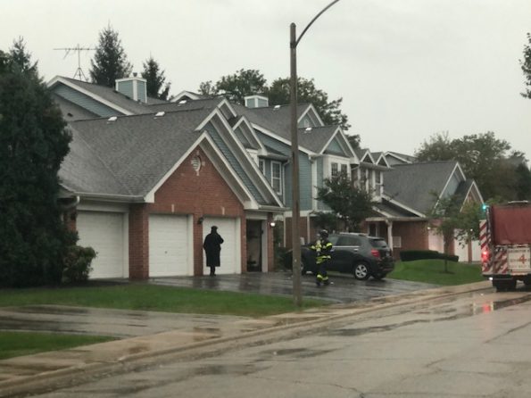 Lightning strike at townhouse with no fire in Arlington Heights