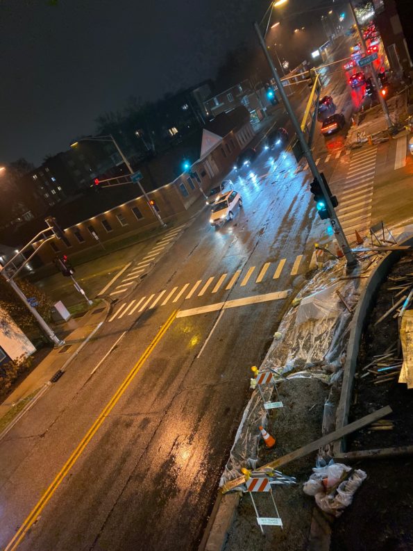 Miner and Arlington Heights Road sidewalks under construction