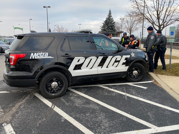 Metra Police fatal train vs pedestrian investigation at Arlington Park