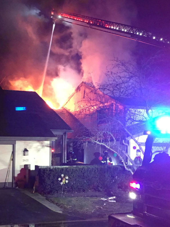 Townhouse fire on Smith Street Rolling Meadows