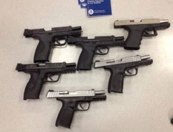 Handguns discovered at O'Hare (SOURCE: U.S Attorney's Office, North District Office)