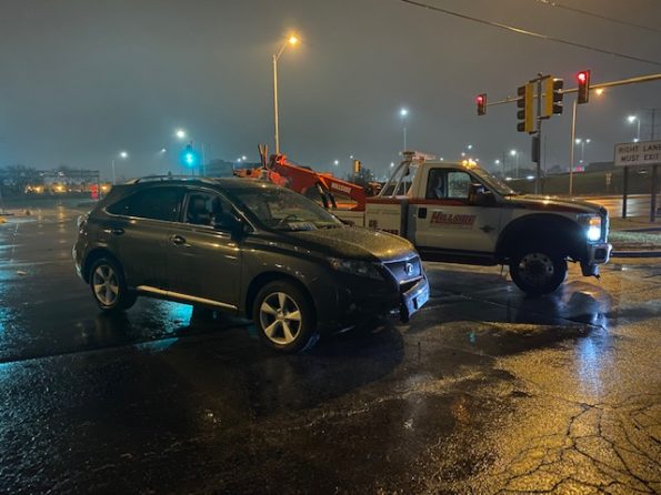 Suspected DUI crash at Arlington Heights Road and Elk Grove Township Drive in Arlington Heights, Illinois