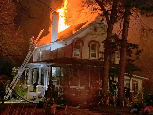 Lombard house fire on North West Road