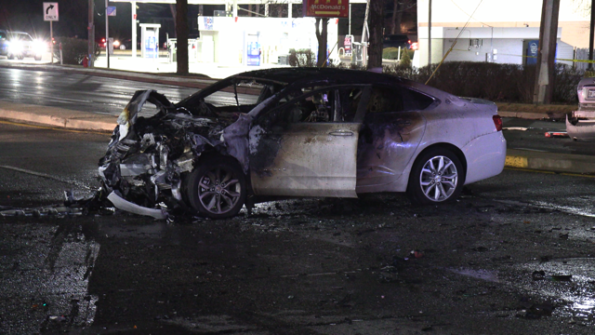 Extrication crash with fire Elmhurst Road south of Golf Rd., Mount Prospect