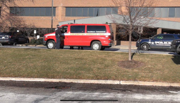 Arlington Heights fire department incident command at the Daily Herald headquarters