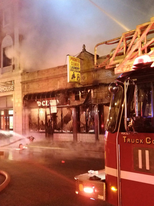 211 Alarm Fire in Chicago at Pronto Cleaners on Michigan Avenue near Cermak Road (SOURCE: Chicago Fire Department)