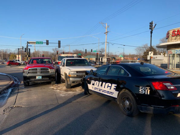 McHenry Police car in head-on crash while lights and sirens were activated (McHenry Police Department)