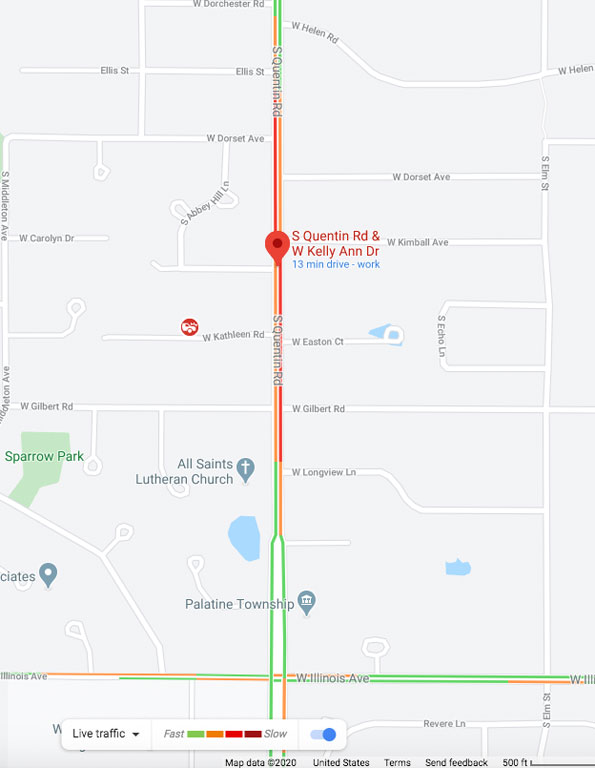 Vehice Pedestrian Incident scene map Friday, February 21, 2020