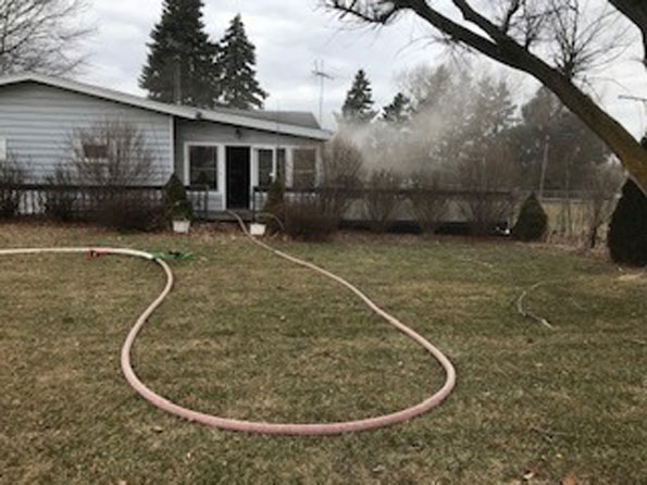 Antioch house fire with smoke showing Thursday, March 5, 2020 (SOURCE: Antioch Fire Department)
