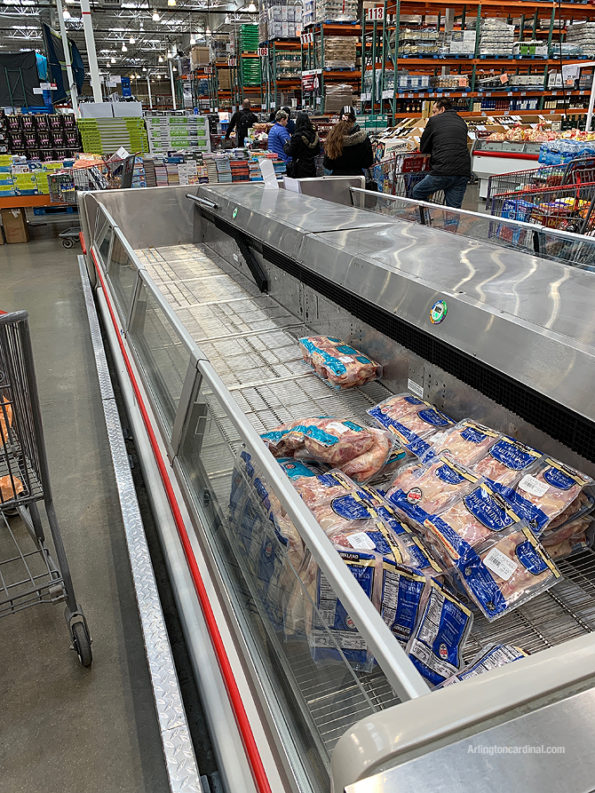 Large crowd at Mount Prospect Costco: Coronavirus pandemic panic buying on Friday, March 13, 2020