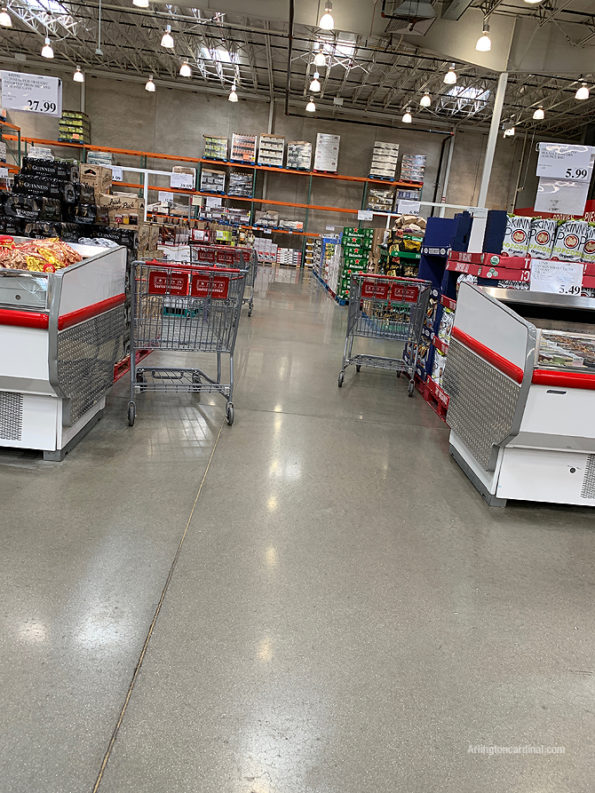 Large crowd at Mount Prospect Costco: Coronavirus pandemic panic buying on Friday, March 13, 2020