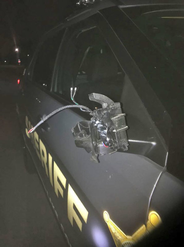 Lake County Squad hit by SUI driver while on another DUI traffic stop (SOURCE: Lake County Sheriff's Office).