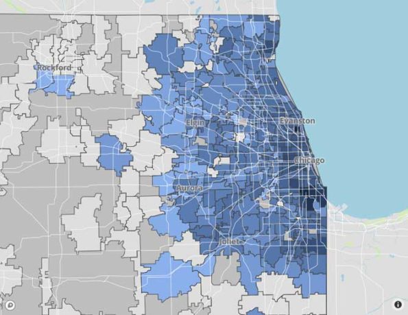 COVID-19 by Zip Code from IDPH on Monday, April 6, 2020