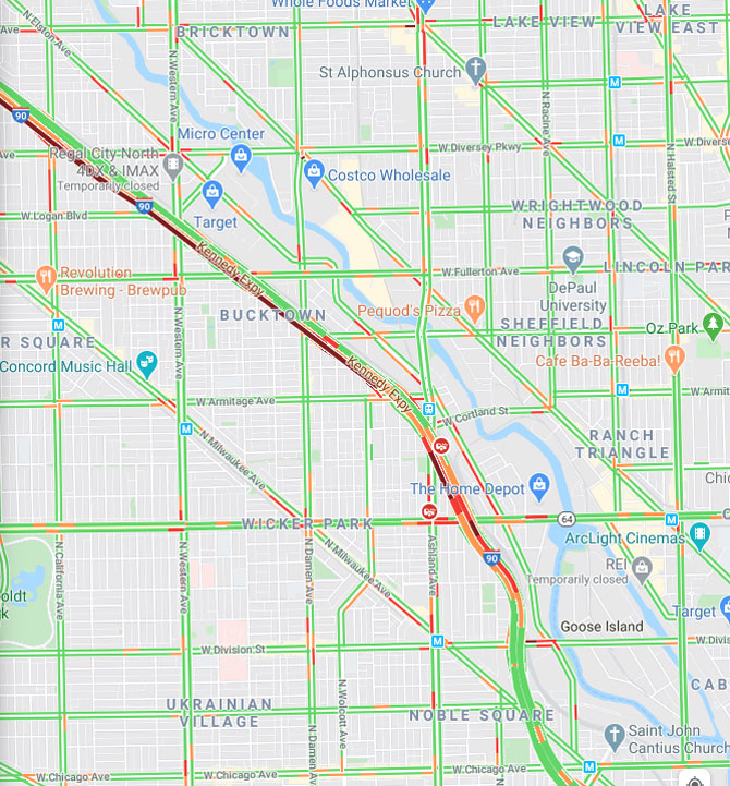 Crash map I-90 and North Ave Wednesday, April 15, 2020