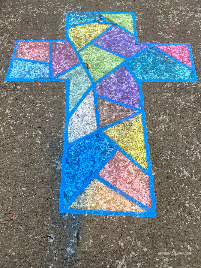 Easter Cross on Driveway April 2020