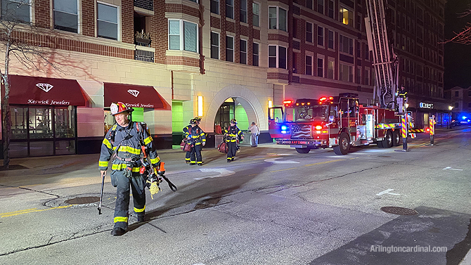 Arlington Heights firefighters investigating smoke in at Arlington Town Square high-rise