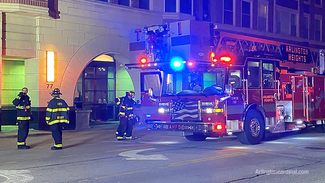 Arlington Heights firefighters investigating smoke in at Arlington Town Square high-rise