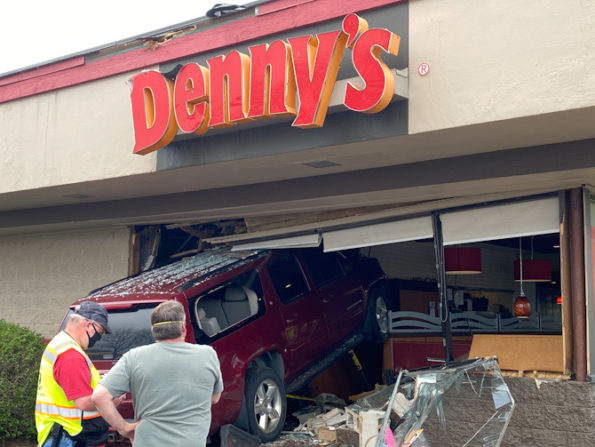 Driver of Chevy Suburban crashes into Denny’s Arlington Heights