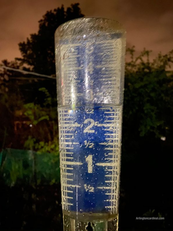 Rain gauge Arlington Heights Sunday May 17, 2020