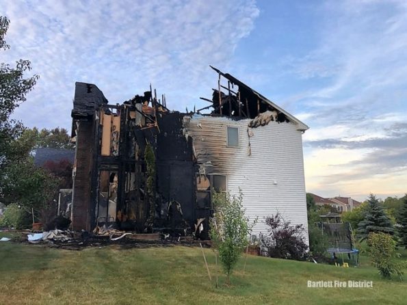 House fire in unincorporated Hoffman Estates Tuesday July 14, 2020