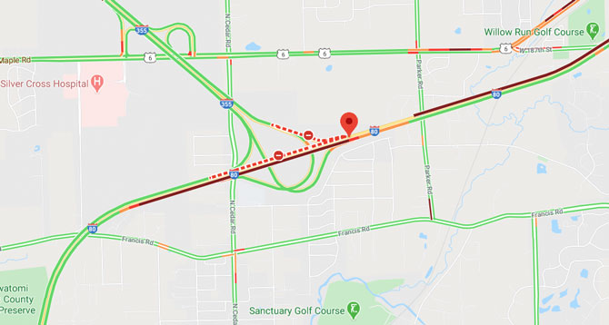 I-80 and I-355 truck crash Wednesday July 29 2020 I-80 and I-355 truck crash Wednesday July 29 2020