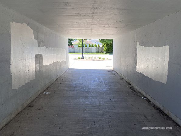 Graffiti sites at Davis Street underpass near Northwest Highway and Kensington Road, Arlington Heights