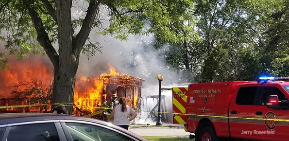 Mobile home fire in Wheeling on Friday July 10, 2020