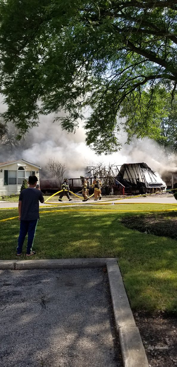 Mobile home fire in Wheeling on Friday July 10, 2020