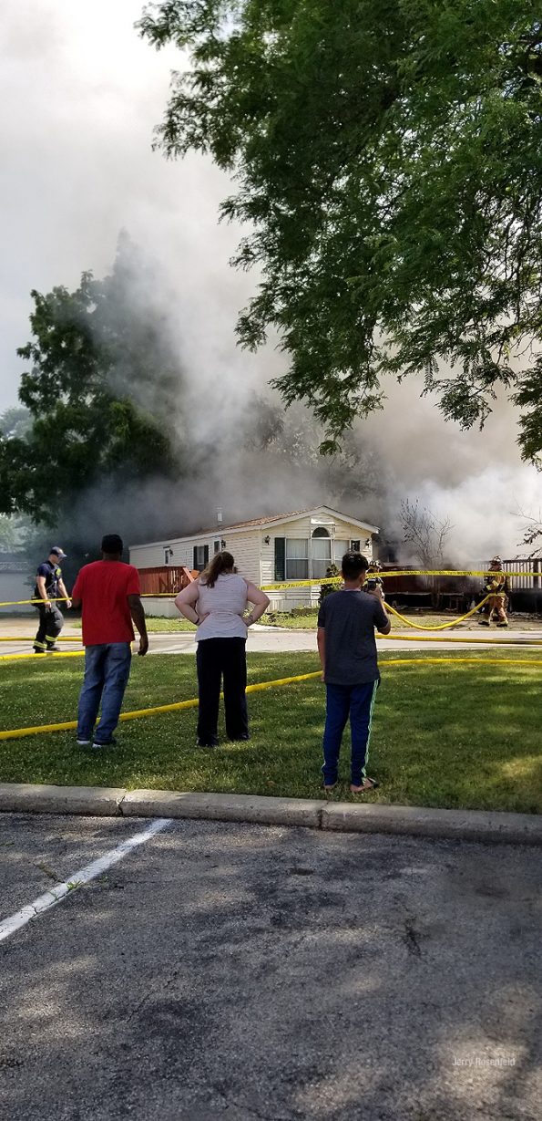Mobile home fire in Wheeling on Friday July 10, 2020