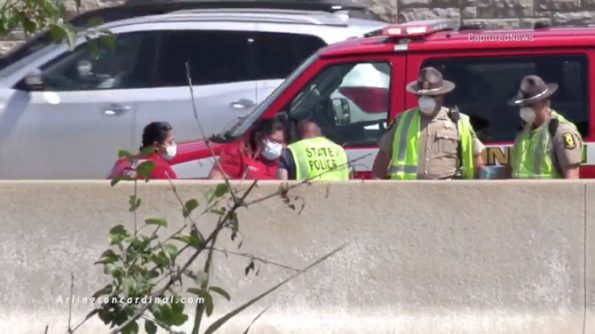 Pedestrian hit by a FedEx Truck on westbound Tollway I-90 Pedestrian near Rolling Meadows