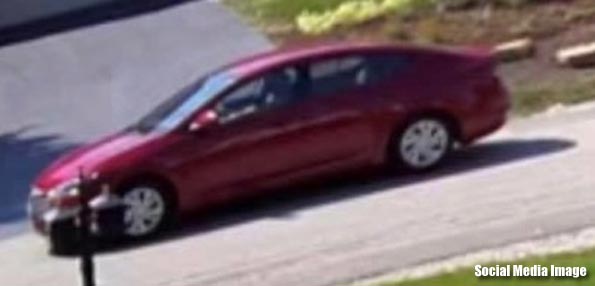 Shared on social media: Red car belonging to indecent exposure suspect