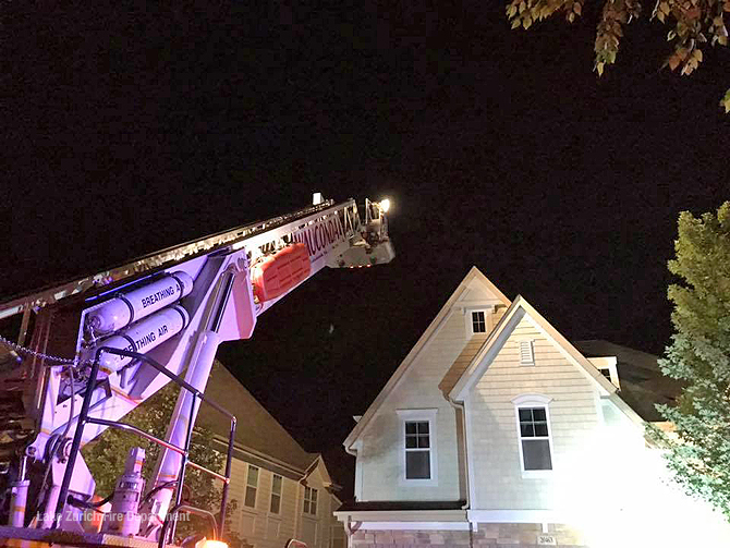 Wauconda Tower Ladder at house fire in Deer Park in Lake County Wauconda Tower Ladder at house fire in Deer Park in Lake County