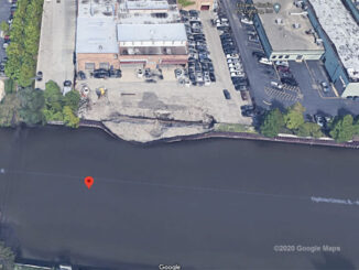North Branch Chicago River 1300 Block Aerial View (©2020 Google Maps)