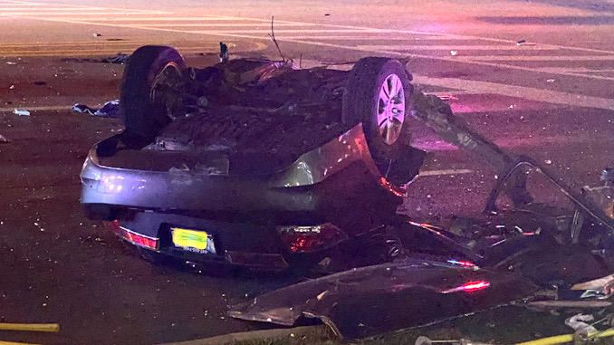 4 people dead after terrible single-vehicle accident splits car in