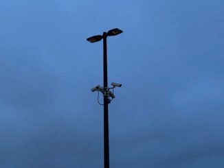 No overhead lights on in parking lot after dark at the Mount Prospect Walmart parking lot after robbery on Wednesday, September 9, 2020