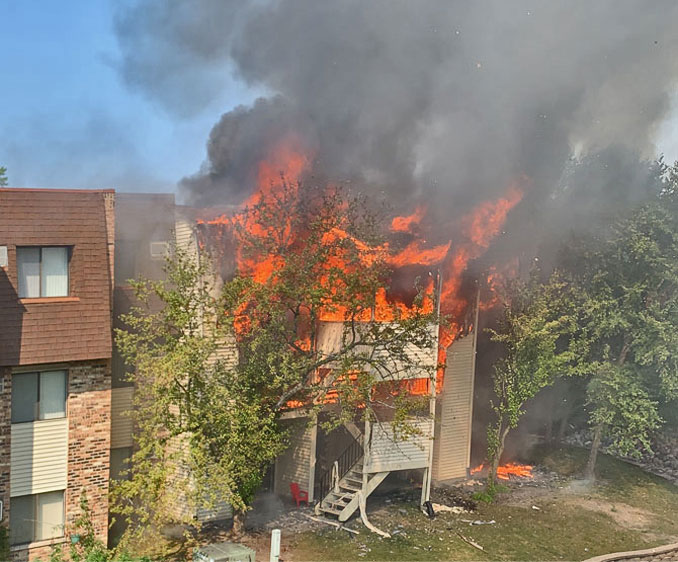 Glendale Heights condominium fire with two homicide Monday, August 24, 2020