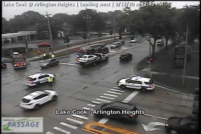 Clearing crash at Lake Cook and Arlington Heights Road on Saturday, September 12, 2020