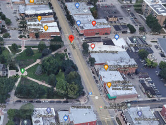 Milwaukee Avenue and Cook Avenue Aerial View (Imagery ©2020 Google, Imagery ©2020 Maxar Technologies, U.S. Geological Survey, USDA Farm Service Agency, Map data ©2020 Google)