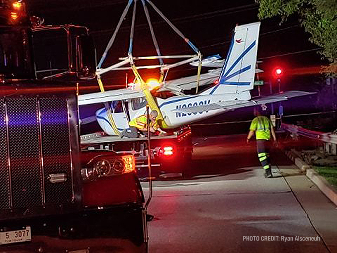 Cessna recovery photos Thursday night, September 17, 2020