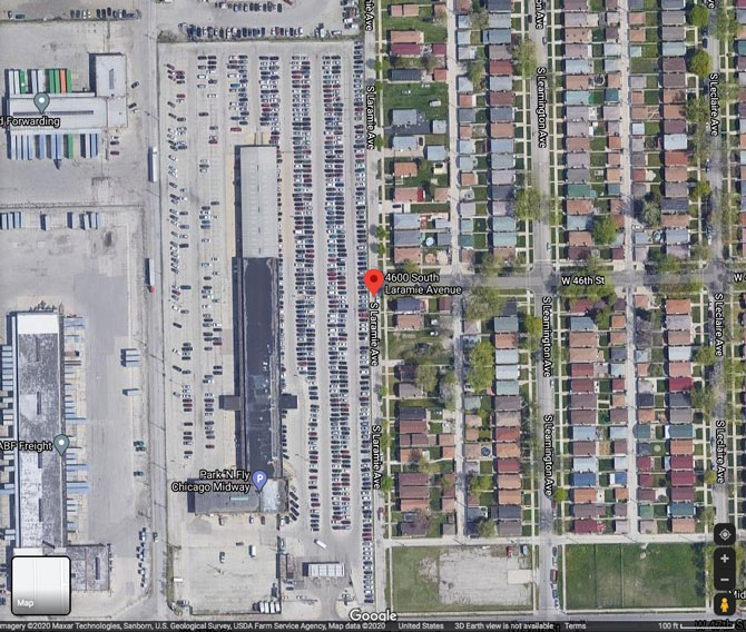 Shooting Scene on Laramie Avenue, Chicago (SOURCE: Google Maps)