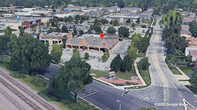 Walgreens Aerial View Northwest Highway and Dryden Place Arlington Heights