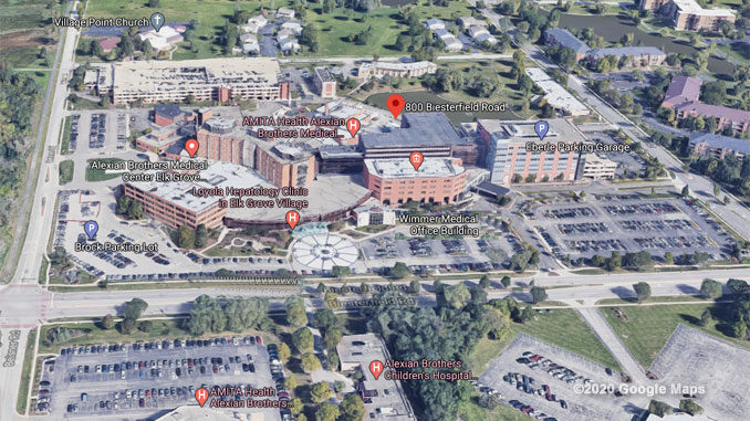 Alexian Brothers Medical Center Aerial View (©2020 Google Maps)