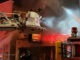 Belmont Snack Shop fire with CFD Tower Ladder 21 at the front of the building (Chicago Fire Media)