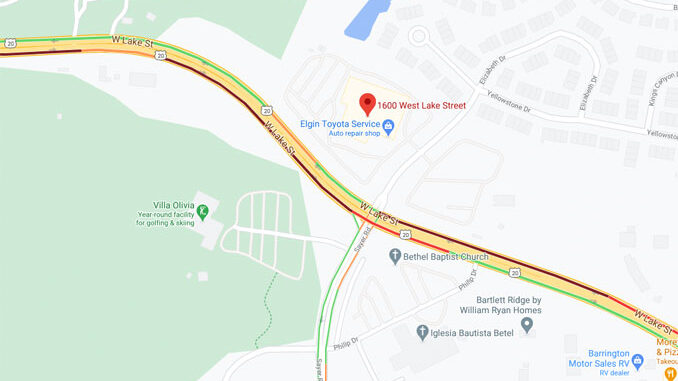 Crash Map Lake Street and Sayer Road, Streamwood (©2020 Google Maps) Crash Map Lake Street and Sayer Road, Streamwood (©2020 Google Maps)