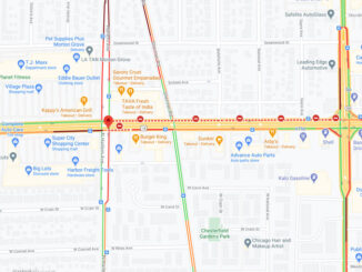 Crash at Dempster Street and Harlem Avenue Map View (©2020 Google)