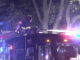Deck gun on construction dumpster fire on Beverly Avenue just south of Oakton Street in Arlington Heights