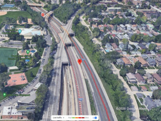 Inbound I-290 fatal crash near Harlem Avenue Forest Park on Friday, October 16 2020 Aerial View (©2020 Google Maps)